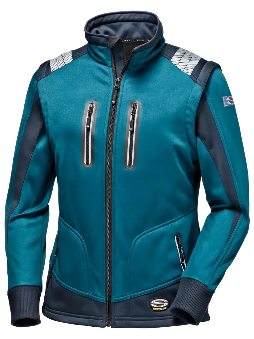 SIR SAFETY STARFLEX LADIES' JACKET, PETROLEUM BLUE/BLUE