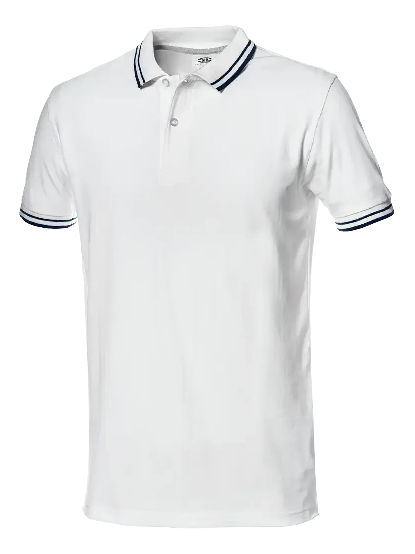 SIR SAFETY SALSA POLO SHIRT, WHITE/BLUE