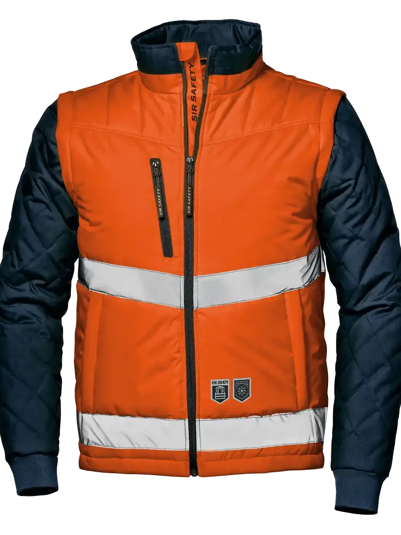 SIR SAFETY DRIVER JACKET, HI-VIS ORANGE/BLUE