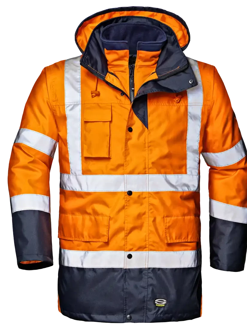 SIR SAFETY MOTORWAY SPLIT JACKET, HI-VIS ORANGE