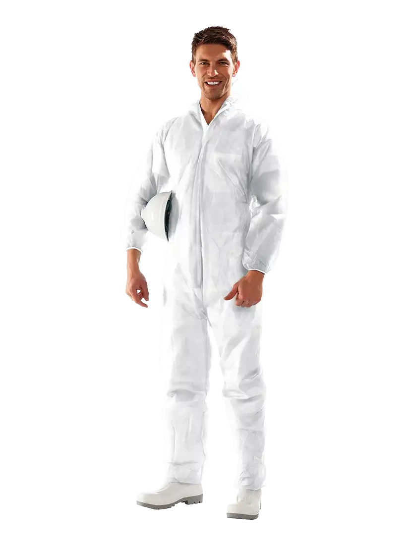 SIR SAFETY POLIFILM COVERALL, WHITE